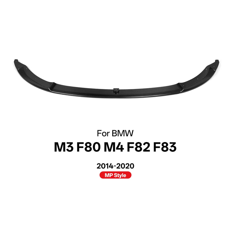 Lame de Pare-Chocs Avant Carbone BMW M3 F80 M4 F82 F83 2014-2020 - détail du montage - Becquet Voiture