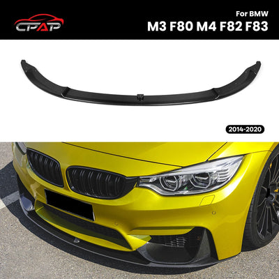 Lame de Pare-Chocs Avant Carbone BMW M3 F80 M4 F82 F83 2014-2020 - vue de face - Becquet Voiture