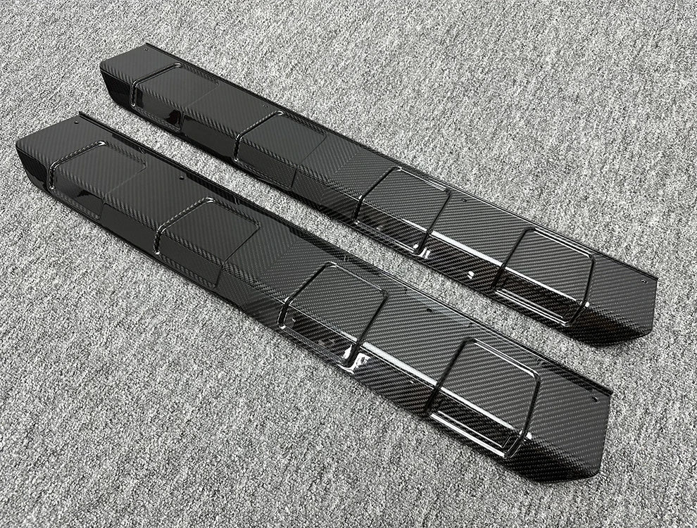 Lame de Pare-Chocs Avant et Arrière Carbone Mercedes Classe G W464 2019-2024 - vue de face - Becquet Voiture
