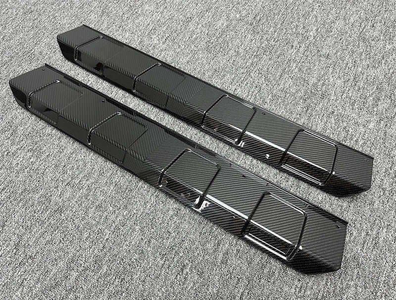Lame de Pare-Chocs Avant et Arrière Carbone Mercedes Classe G W464 2019-2024 - vue de face - Becquet Voiture