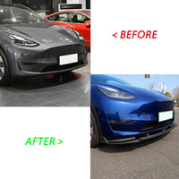 Lame de Pare-Chocs Avant Tesla Model Y 2019-2024 - vue de profil - Becquet Voiture
