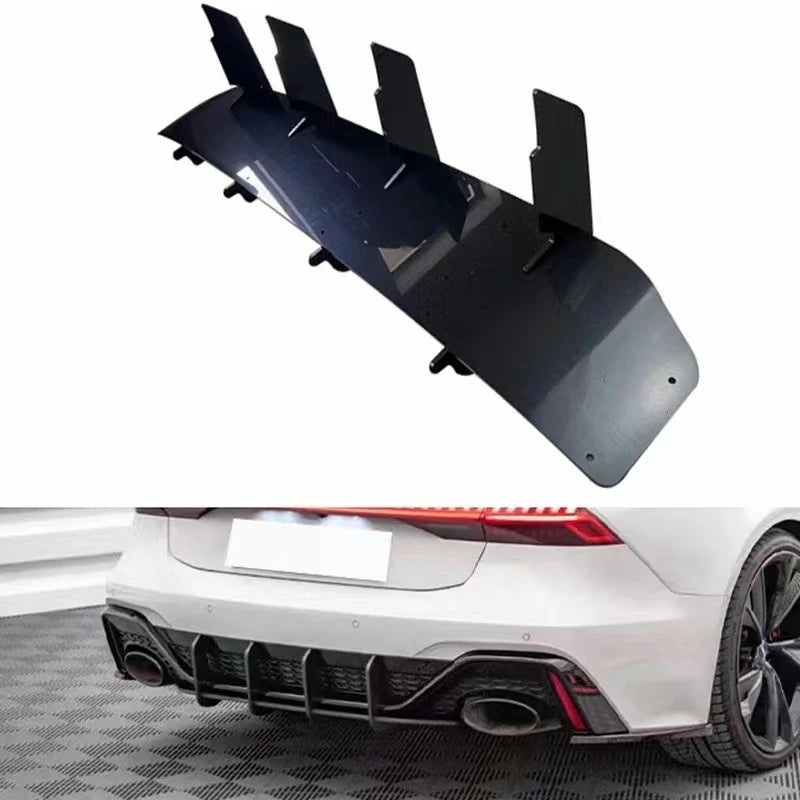Lame Pare-Choc Arrière Audi RS6 RS7 ABS Noir - vue arrière - Becquet Voiture