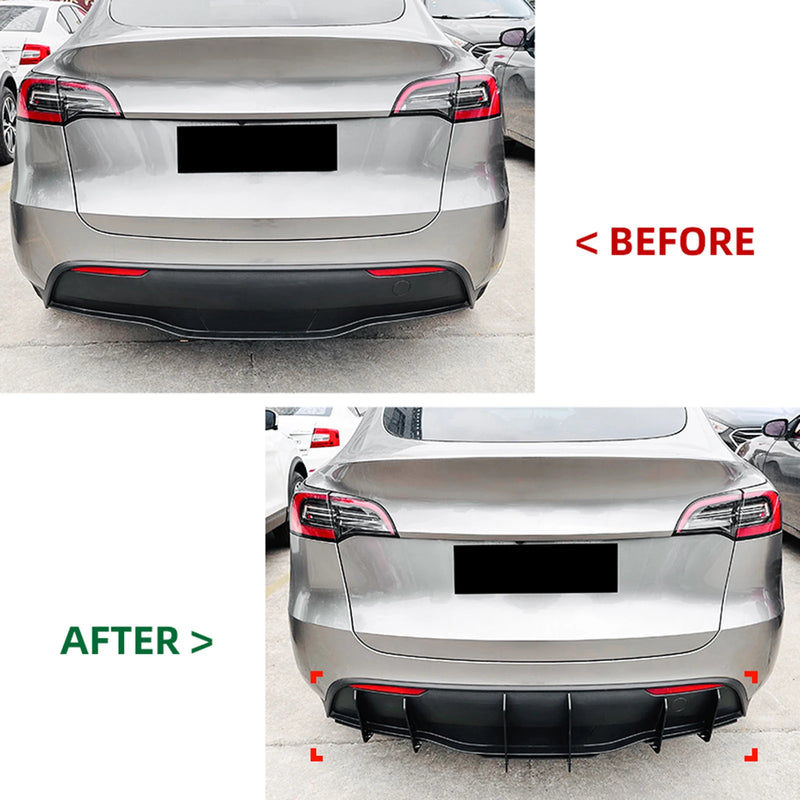 Lame Pare-Choc Arrière Tesla Model Y 2018-2025 - détail du montage - Becquet Voiture