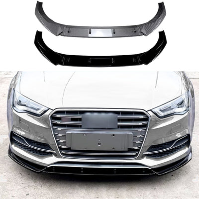 Lame Pare-Choc Avant Audi A3 S3 8V Noir Carbone - en situation - Becquet Voiture