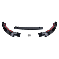 Front Bumper Blade Audi A3 S3 8V Black Carbon Fiber - rear view - Becquet Voiture
