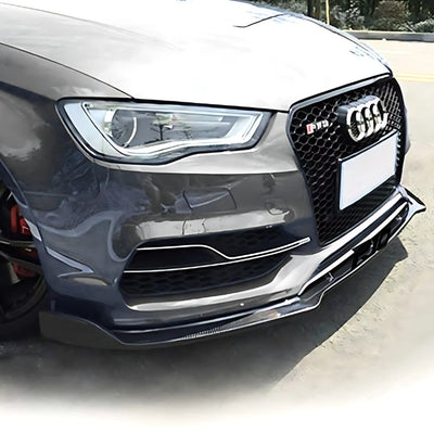 Lame Pare-Choc Avant Audi A3 S3 8V Noir Carbone - vue de dessus - Becquet Voiture