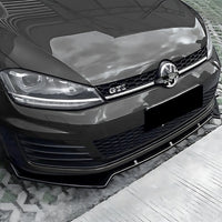 Lame Pare-Choc Avant Noir Maxton Golf 6 7 - vue de profil - Becquet Voiture