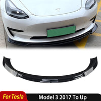 Lame Pare-Choc Avant Tesla Model 3 Maxton - vue de face - Becquet Voiture