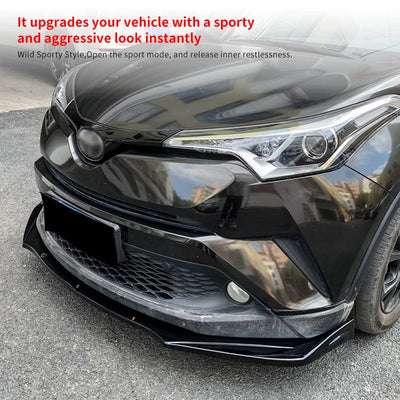 Lame Pare-Choc Avant Toyota CHR 2018-2022 Splitter - installé sur véhicule - Becquet Voiture