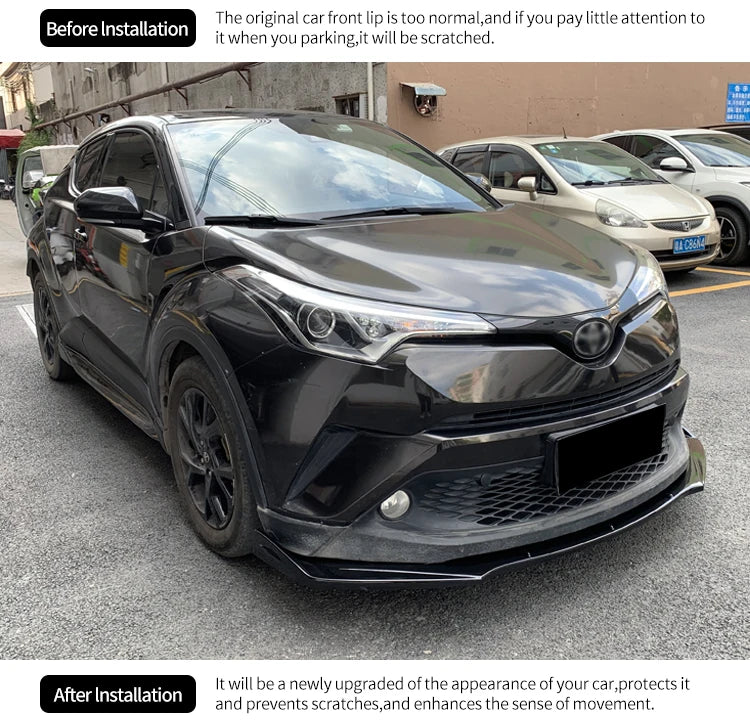 Lame Pare-Choc Avant Toyota CHR 2018-2022 Splitter - vue de dessus - Becquet Voiture