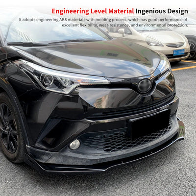 Lame Pare-Choc Avant Toyota CHR 2018-2022 Splitter - vue de trois-quarts - Becquet Voiture
