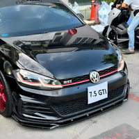 Lame Pare-Choc Avant VW Golf 7.5 GTI GTD 2017-2020 - vue de face - Becquet Voiture