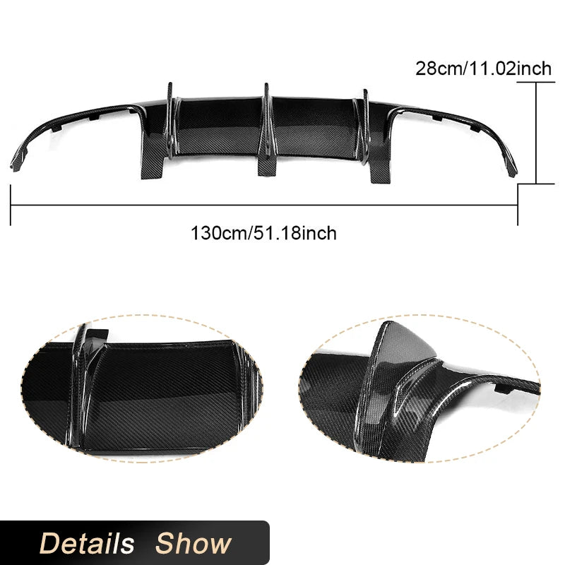 Lame Pare-Choc Mercedes W204 C63 AMG Carbone Diffuseur - installé sur véhicule - Becquet Voiture