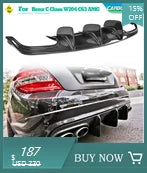Lame Pare-Choc Mercedes W204 C63 AMG Carbone Diffuseur - vue de dessus 2 - Becquet Voiture
