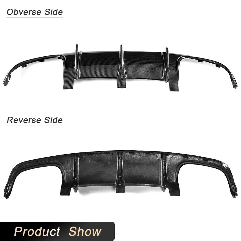 Lame Pare-Choc Mercedes W204 C63 AMG Carbone Diffuseur - vue de trois-quarts - Becquet Voiture