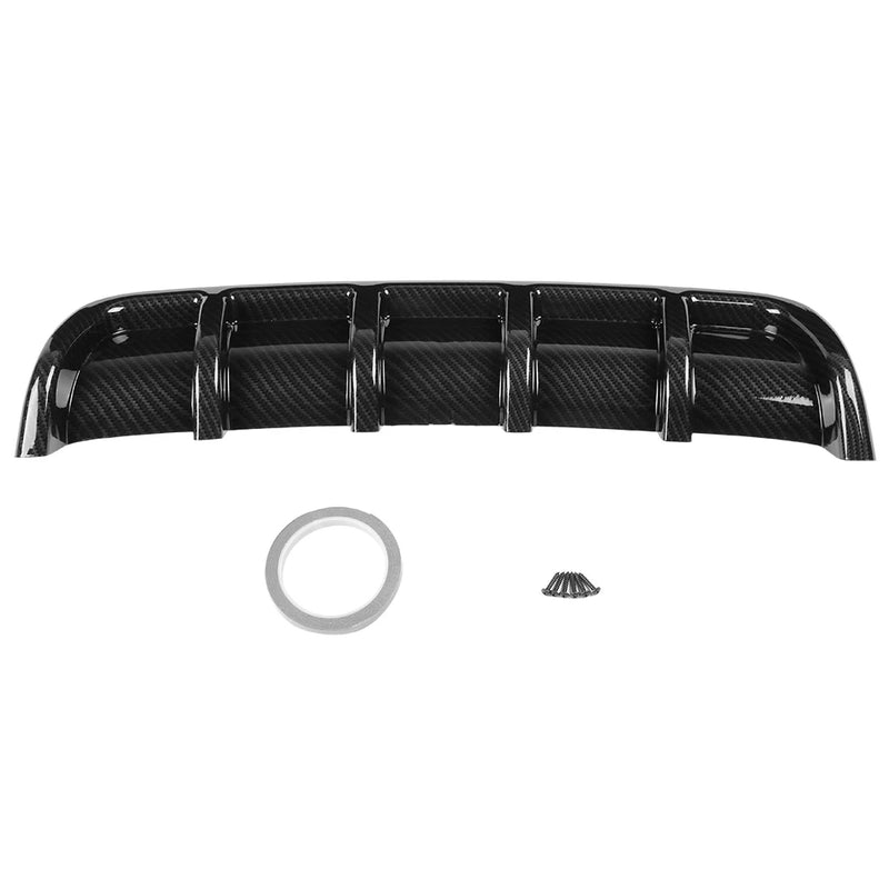 Carbon Fiber Rear Bumper Diffuser Shark Fin Blade - close-up view - Becquet Voiture
