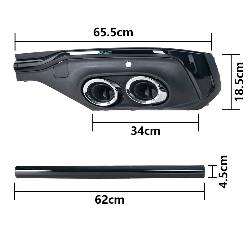 Lame Pare-Chocs Arrière Diffuseur Audi Q5 Sportback 2020-2023 - installé sur véhicule - Becquet Voiture
