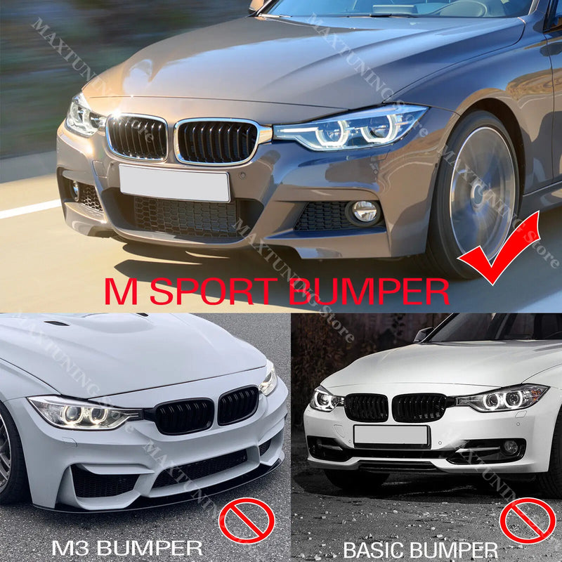 Lame Pare-Chocs Avant BMW Série 3 F30 F31 M Sport 2012-2018 - vue arrière - Becquet Voiture