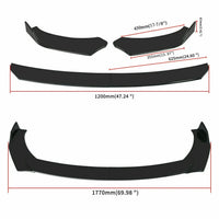 Lame Pare-Chocs Avant Diffuseur Audi A3 A4 A5 S3 - vue de profil - Becquet Voiture