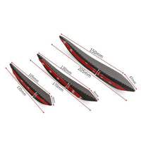 Universal front bumper blade wing diffuser 6 pieces - rear view - Becquet Voiture