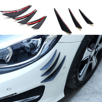 Universal front bumper blade wing diffuser 6 pieces - front view - Becquet Voiture