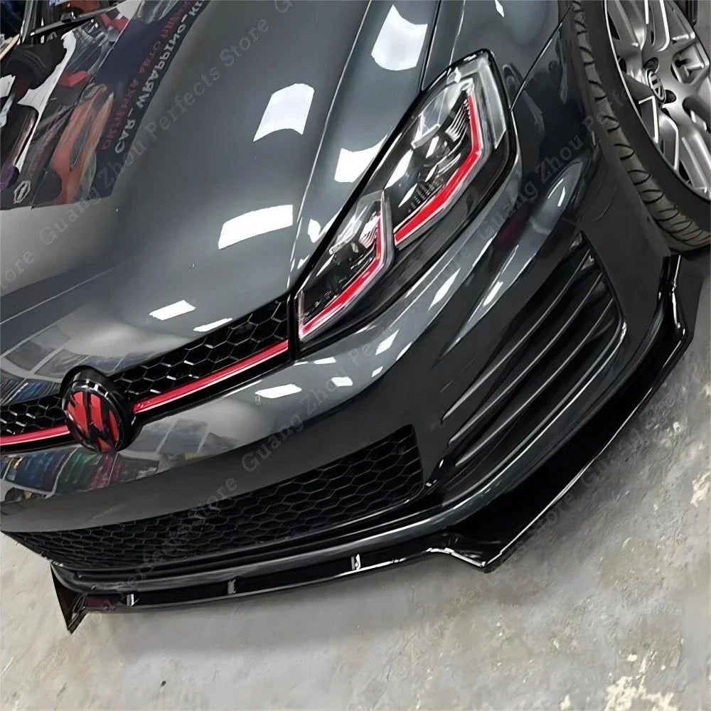 Lame Pare-Chocs Avant VW Golf 7 7.5 GTI GTD R 2013-2020 - vue de face - Becquet Voiture