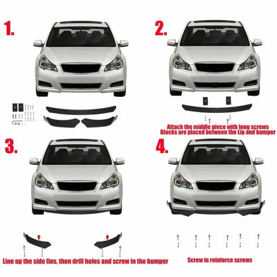 Lèvre Avant Audi A4 A5 A6 A7 2012-2016 - vue de profil - Becquet Voiture
