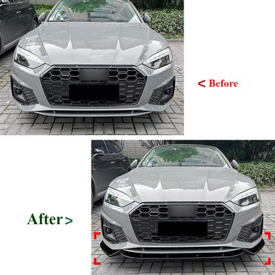 Lèvre Avant Audi A5 S5 B9 S-Line 2020-2024 - vue de profil - Becquet Voiture