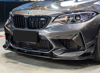 Lèvre Avant KB Carbone Sèche BMW M2 F87 - vue de profil - Becquet Voiture