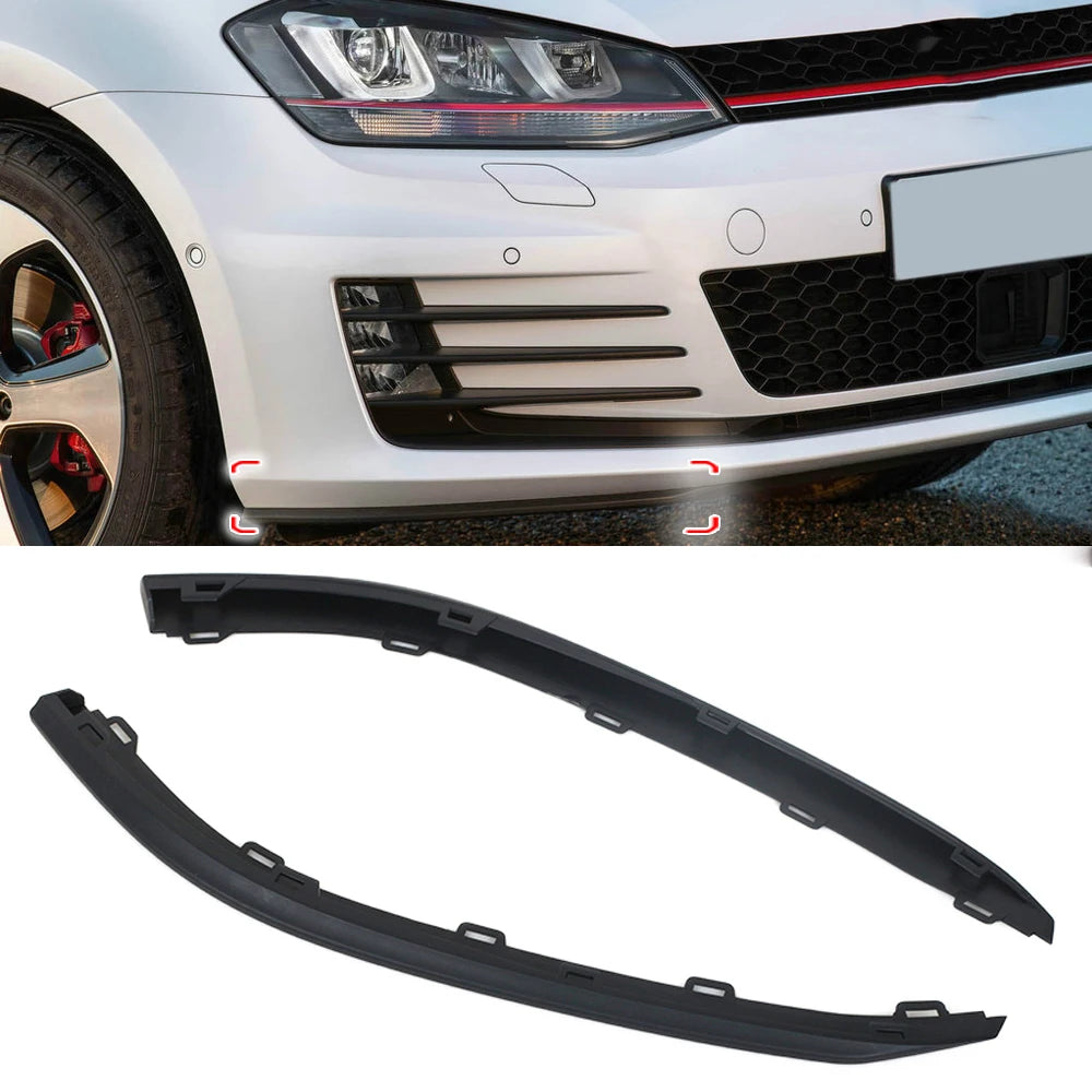 Lèvre de Pare-Chocs Avant Volkswagen Golf 7 GTI 2015-2017 - vue de face - Becquet Voiture