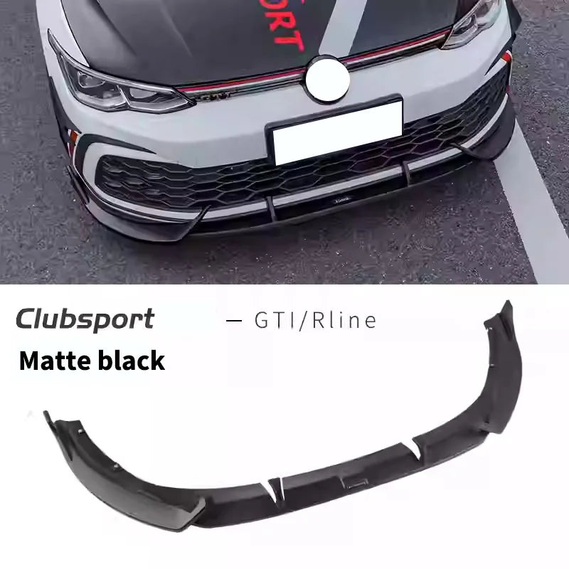 Lèvre de Pare-Chocs Avant VW Golf 8 MK8 GTI R 2021-2023 - détail du montage - Becquet Voiture