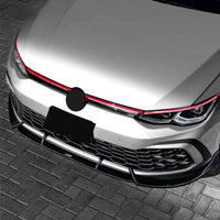 Lèvre de Pare-Chocs Avant VW Golf 8 MK8 GTI R 2021-2023 - installé sur véhicule - Becquet Voiture