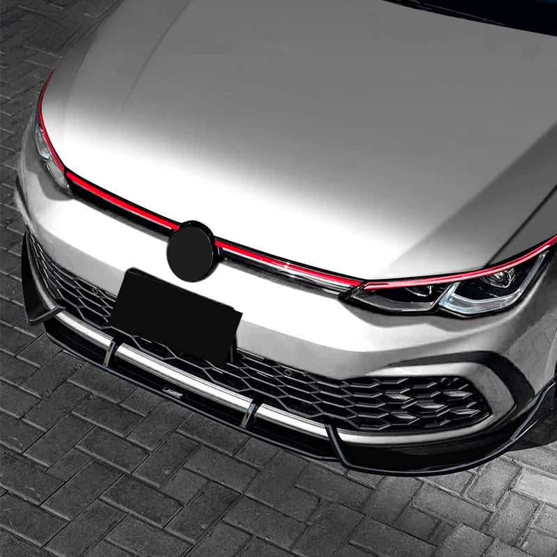 Lèvre de Pare-Chocs Avant VW Golf 8 MK8 GTI R 2021-2023 - installé sur véhicule - Becquet Voiture
