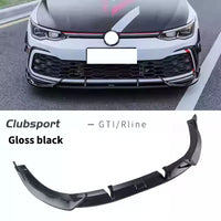 Lèvre de Pare-Chocs Avant VW Golf 8 MK8 GTI R 2021-2023 - vue de face 2 - Becquet Voiture