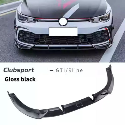 Lèvre de Pare-Chocs Avant VW Golf 8 MK8 GTI R 2021-2023 - vue de face 2 - Becquet Voiture