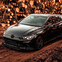 Lèvre de Pare-Chocs Avant VW Golf 8 MK8 GTI R 2021-2023 - vue de trois-quarts - Becquet Voiture