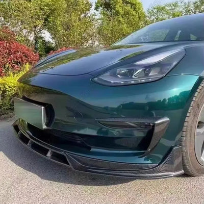 Lèvre Diffuseur Pare-Chocs Avant Tesla Model 3 2017-2023 - vue rapprochée - Becquet Voiture