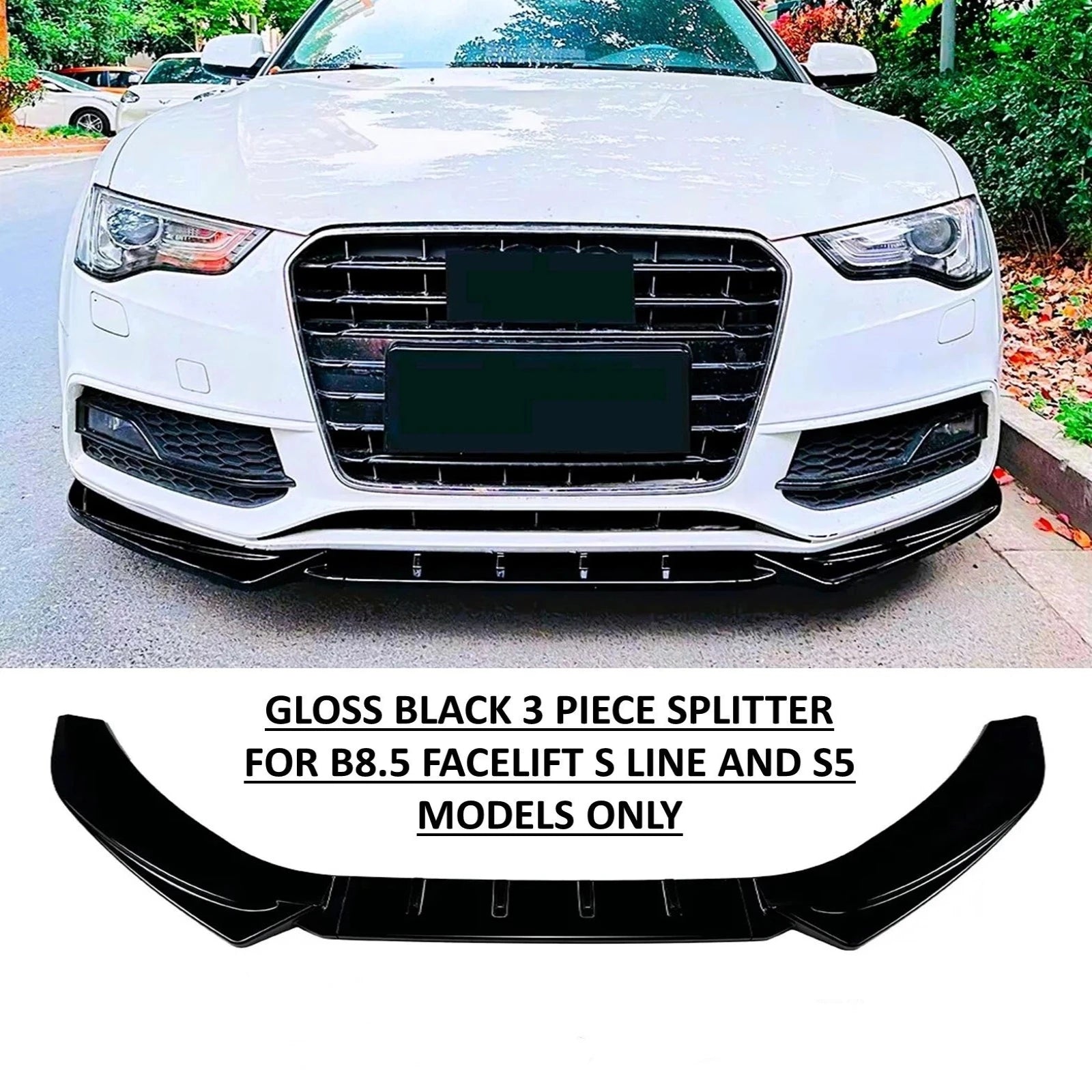 Lèvre Pare-Chocs Avant Audi A5 S5 S-Line 2012-2017 - vue de face - Becquet Voiture
