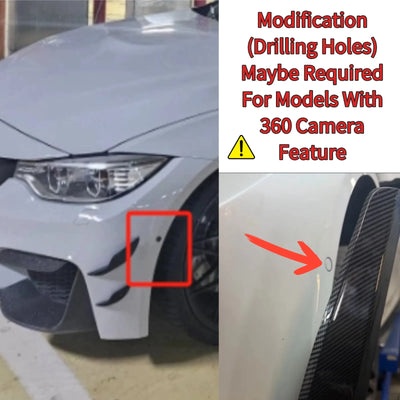 Lèvre Pare-Chocs Avant BMW M3 F80 M4 F82 2015-2020 - vue de profil - Becquet Voiture