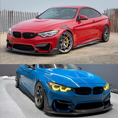 Lèvre Pare-Chocs Avant BMW M3 F80 M4 F82 2015-2020 - vue de trois-quarts - Becquet Voiture