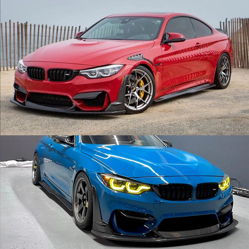 Lèvre Pare-Chocs Avant BMW M3 F80 M4 F82 2015-2020 - vue de trois-quarts - Becquet Voiture