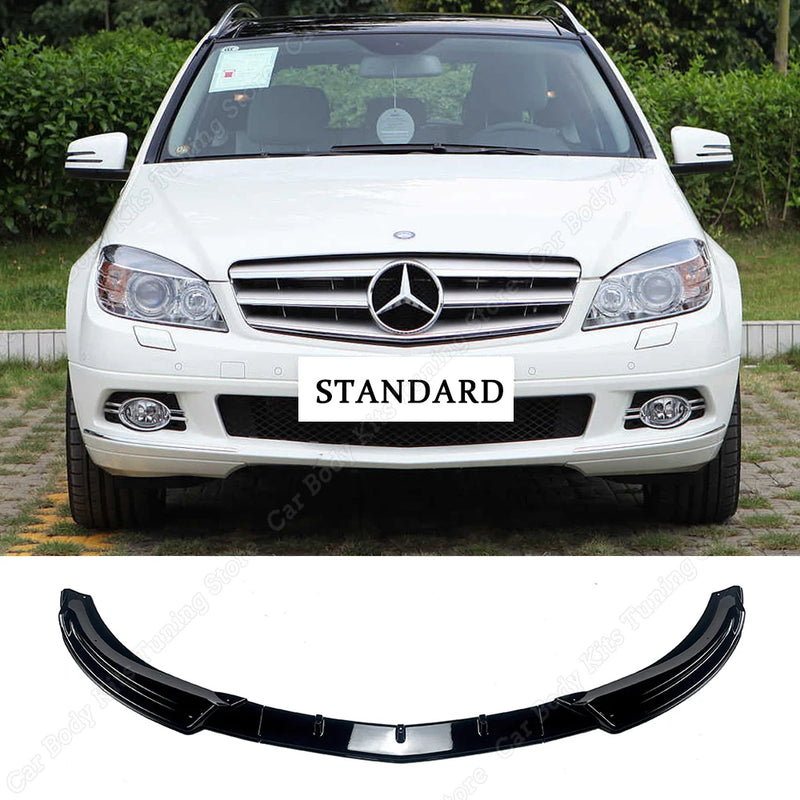 Lèvre Pare-Chocs Avant Mercedes Classe C W204 2007-2011 - détail du montage - Becquet Voiture