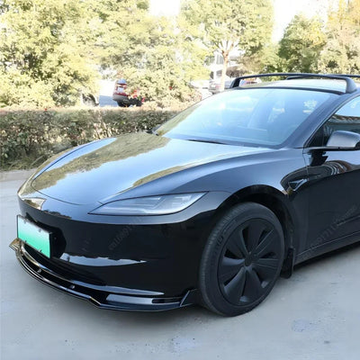 Lèvre Spoiler Pare-Chocs Avant Tesla Model 3 Highland 2024 - vue arrière - Becquet Voiture