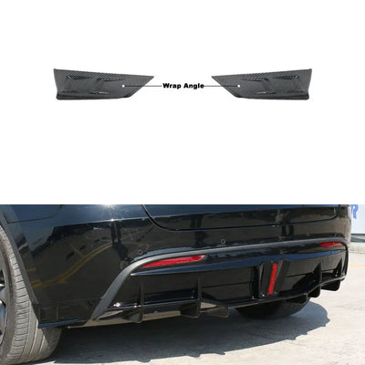Lèvres d'Angle Pare-Chocs Arrière Tesla Model Y 2020-2024 (réf. 2) - vue de trois-quarts - Becquet Voiture