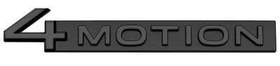 Logo 4MOTION Badge VW - Noir ou Argent - vue arrière - Becquet Voiture