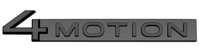Logo 4MOTION Badge VW - Noir ou Argent - vue de trois-quarts - Becquet Voiture