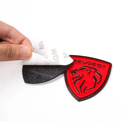 Logo Aile Peugeot Badge Latéral 5.9cm Multi-Coloris - vue de dessus - Becquet Voiture