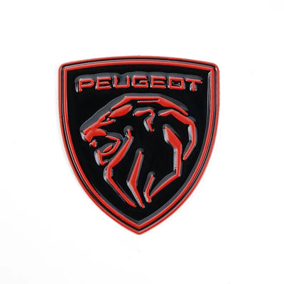 Logo Aile Peugeot Badge Latéral 5.9cm Multi-Coloris - vue de profil - Becquet Voiture