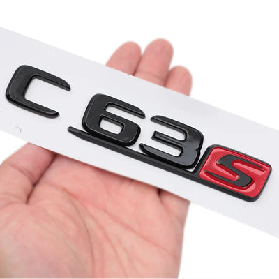 Logo AMG C43 C63S Mercedes Classe C Coffre - en situation - Becquet Voiture