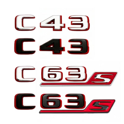 Logo AMG C43 C63S Mercedes Classe C Coffre - packshot studio 2 - Becquet Voiture